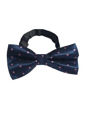 Bowtie Mens Navy Purple Polka Dot Necktie Tie Neck Work Office Dad Gift To 18"